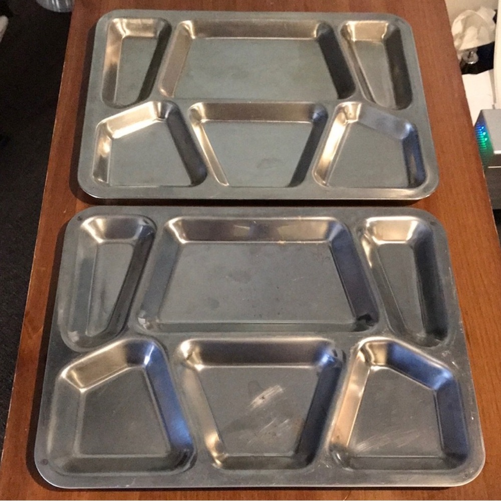Vintage Stainless Steel Trays - Excellent Condition